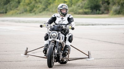 ARCH motorcycle with Bosch ABS riding
