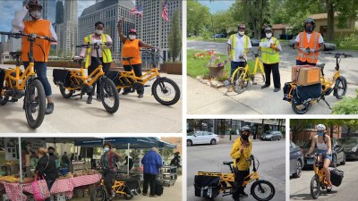 Selection of photos on people using the eBike