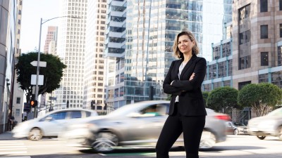 Mariana Eichel standing in front of a parking lot