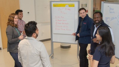 Team surrounding Pablo Ferreyra